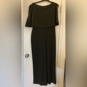Stunning Woman’s Black Jumpsuit cape top 10P